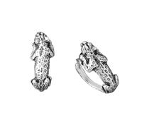 Giovanni Raspini 12273 Leopard Hoop Earrings - Sterling Silver, 2.5cm