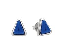 Giovanni Raspini 12292 Blue Blade Earrings - Sterling Silver, Blue Crystals