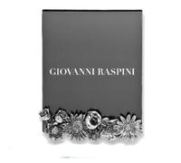Giovanni Raspini cornice Fiori piccola vetro 12x15cm bronzo bianco B0355