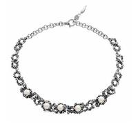 Giovanni Raspini Mini Maui Necklace 12299 - Sterling Silver with Quartz and Mother-of-Pearl