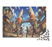 Gioventù della città dei razzi Puzzle 1000 Pezzi,Gioco Educativo,Cartone Di Qualità,dai 14 Anni,Adulti E Ragazzi,Sfida Impossibile,Decorazione Casa,Idea Regalo,Antistress 38x26cm