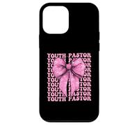 Gioventù Pastore Predicatore Bibbia Croce Ragazza Coquette Bow Rosa Custodia per iPhone 12 mini