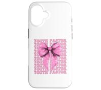 Gioventù Pastore Predicatore Bibbia Croce Ragazza Coquette Bow Rosa Custodia per iPhone 16