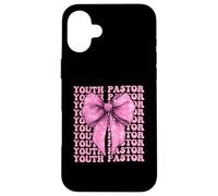 Gioventù Pastore Predicatore Bibbia Croce Ragazza Coquette Bow Rosa Custodia per iPhone 16 Plus
