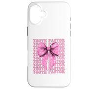 Gioventù Pastore Predicatore Bibbia Croce Ragazza Coquette Bow Rosa Custodia per iPhone 16 Plus