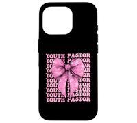 Gioventù Pastore Predicatore Bibbia Croce Ragazza Coquette Bow Rosa Custodia per iPhone 16 Pro