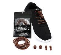 gipfelsport Lacci Elastici Rotondi - Lacci Scarpe Elasticizzati | Lacci Reflective per Adulti e Bambini | per Triathlon, Ciclismo | 1x Paio de Bruno