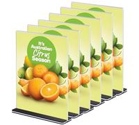 Gipizi A5 Espositore da Tavolo in Acrilico, 6 Pezzi Acrilico Porta Menu per Ristoranti , Ufficio, Hotel, Porta Foto per Matrimoni (A5_6 Pezzi)