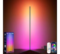 GIPOYENT Corner Floor Lamp, RGB LED Corner Lights, Smart App and Remote Control Ambience Light with Music Sync, LED Lamp with 16 Million Colors for Bedroom, Living Room Gaming Room