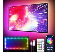 GIPOYENT LED Lights for TV, 16.4FT TV Retroilluminazione a LED, per da 45-75 pollici, Light Strip with Bluetooth - RGB Color Changing Light Strip for Bedroom (16.4 ft)