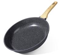 GiPP Padella Antiaderente in Ceramica con coperchio - Padella Sana e Atossica, Compatibile con Induzione, Senza PFAS e PFOA, Lavabile in Lavastoviglie(Grigio,24CM+ Coperchio)