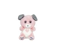 GIPSY TOYS - PELUCHE CANE CUTYDOOS LOVE - 13 CM - ROSA POLVERE E GRIGIO CON CUORE RICAMATO - REGALO DI SAN VALENTINO E FESTA DELLA MAMMA