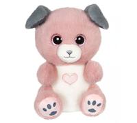 GIPSY TOYS - PELUCHE CANE CUTYDOOS LOVE ROSA CIPRIA E GRIGIO - 23 CM