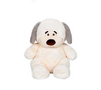 GIPSY TOYS - PELUCHE CHUBBY DOG CANE BEIGE, ORECCHIE GRIGIE - 40 CM
