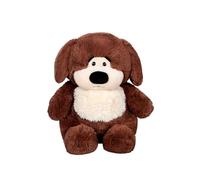 GIPSY TOYS - PELUCHE CHUBBY DOG CANE MARRONE SCURO E BEIGE, ORECCHIE MARRONE - 40 CM