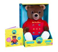 Gipsy Toys - Peluche piccolo orso marrone interattivo, racconta di storie e contine "edizione speciale compleanno 50 anni" - 28 cm - marrone e rosso - venduto in confezione regalo