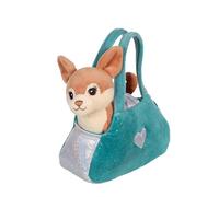 Gipsy Toys - Peluche Sweety Bag Chihuahua Marrone - Borsa Verde - 18 CM