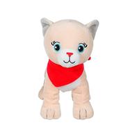 GIPSY TOYS - simpatico gattino beige con sciarpa rossa - peluche per bambini - 0