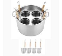 GIQKDZNUO Cuocipasta Commerciale in Acciaio Inox a 3/4/5 Fori, Set di Inserti con divisore e scolapasta, pentole per la Cucina di casa, Ristorante, C, 5 Fori