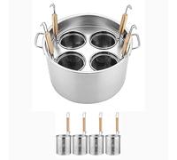 GIQKDZNUO Cuocipasta Commerciale in Acciaio Inox a 3/4/5 Fori, Set di Inserti con divisore e scolapasta, pentole per la Cucina di casa, Ristorante, C, 5 Fori