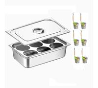 GIQKDZNUO Cuocipasta in Acciaio Inox con divisore e scolapasta, pentola per brodo Compatibile con Piani Cottura a induzione, in Ceramica, in Vetro e alogeni