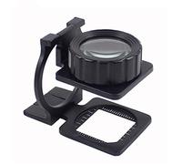 GIQKDZNUO Lente d'Ingrandimento Pieghevole Portatile Leggera in Vetro con Supporto, Strumenti di ingrandimento per la Lettura