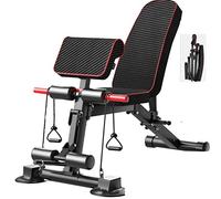 GIQKDZNUO Panca per Pesi, Panca Regolabile per Allenamento con Corda, Panca per Addominali inclinata Pieghevole, manubri, Sgabello Piatto per Pesi