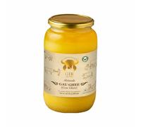 GIR GAUVEDA Ghee di mucca Gir A2 nutrita con erba 16,9 oz (500 ml) | Burro chiarificato | Non OGM, senza lattosio, adatto alla dieta chetogenica | Metodo Bilona | Ahinsak Gau Ghee