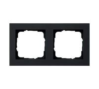 Gira 021209 - Mascherina di copertura 2f E2, opaca, colore: Nero opaco