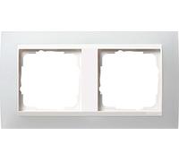 GIRA 0212334 Mascherina di copertura 2 moduli per bianco puro brillante Event Opak bianco
