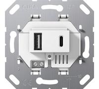 Gira 234900 Inserto Usb-Spannungsversorgung 2fach Tipo A / C Bianco Nuovo (681