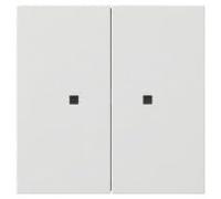 GIRA 5107112 KNX RF - Inserto di comando a 2 scomparti, bianco puro lucido