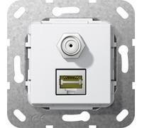 GIRA 569703 - RJ-45 + SAT - White