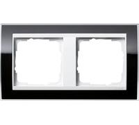 GIRA cornice 2 volte event trasparente standard 55 sistema 55 nero 0212733 (0212733)