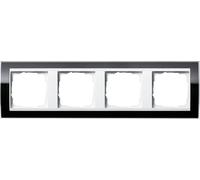 GIRA cornice 4 volte event trasparente standard 55 sistema 55 nero 0214733 (0214733)