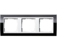 GIRA cornice tripla event trasparente standard 55 sistema 55 nero 0213733 (0213733)