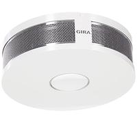 Gira Dual Q 233602 - Rilevatore di fumo con connessione via cavo e radio, DIN14604, colore: Bianco puro
