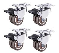 Gira la ruota, Confezione da 4 ruote girevoli in gomma TPR, portata 200 kg, 1,5-2 pollici(2inch 4brake)