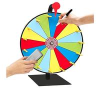 Gira La Ruota Ruota della Roulette 11,81 Pollici 10 Slot Ruota Che Gira Gioco 5 Colori Riutilizzabile Ruota del Premio della Fortuna Ruota a Secco con Base a Ventosa per Feste Carnevale Fiera