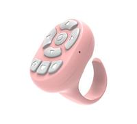 Gira pagina, mini telecomando per telefono cellulare, compatibile con Bluetooth, per e-book T-I-K T-o-k, anello di scorrimento per telefoni cellulari Android (rosa)