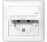 Gira Presa 415703 bianco puro con coperchio ribaltabile IP44