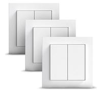 GIRA + Senic Friends of Hue Smart Switch | Compatibile con Philips Hue (senza batteria, nessuna ricarica) | Dimmer wireless Homekit | Made in Germany | 3x Interruttori Bianco Opaco