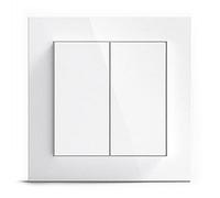 GIRA + Senic Friends of Hue Smart Switch | Compatibile con Philips Hue (senza batteria, nessuna ricarica) | Interruttore e dimmer wireless Homekit | Made in Germany | Bianco Lucido