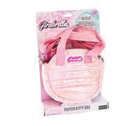 Girabrilla- Borsa Rosa Puffer Modello Kitty Bag con Orecchie in Paillettes reversibili Che richiamano l'animale Gatto e cambiano Colore, Taglia Unica, 19033