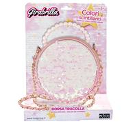Girabrilla Fashion Bag, Borsetta con Paillettes Reversibili, Maniglia con Perle e Tracolla