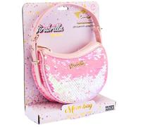 Girabrilla Moon Bag, 1 Borsa in stile Tweed con Paillettes Reversibili