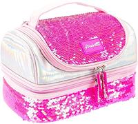 Girabrilla Nice Group Borsa Porta Pranzo per Bambini, Contenitore Alimenti a 2 Scomparti, colore Magenta Fluo