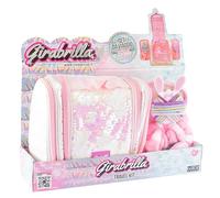 Girabrilla Travel Kit Puffer Beauty Case Make Up, Paillettes, Colore White, Taglia Unica, 19041