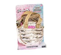Girabrilla Nice Group Puffer Pets Bag Kitty, 1 Borsa Oro con Orecchie in paillettes a forma di Gatto