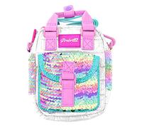 Girabrilla Nice Group Puffer Shoulder Bag, Borsetta da Tracolla in Nylon con Tasca in Paillettes Reversibili, colore Rainbow - cod 19055